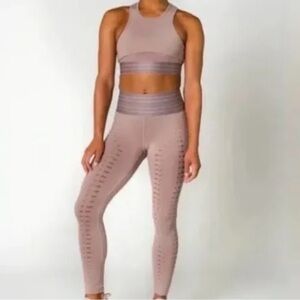 BELOFORTE Dusty Rose sports bra in Lennox legging set